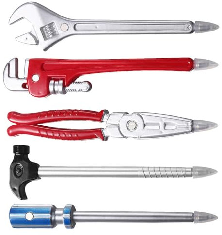 TEHAUX 6 Martello a Penne a Sfera, 15cm Penne Strane, Novità Penna Creative a Forma Di Strumenti Penna divertenti Per Scrittura Forniture Per Ufficio Scuola Studenti