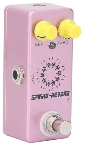 Reverb-Gitarreneffektpedal, Spring Reverb-Effektpedal, Verb Square Digital Reverb 7 Modi Room, Hall, Church, Spring, Plate, Studio, Mod, True Bypass für Funkelnden Reverb-Sound