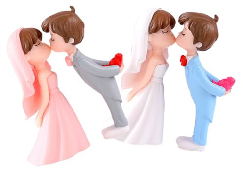 Gogogmee Hochzeitstorte Puppen 2 Paar Entzückende Braut Bräutigam Paare Einzigartige Dekoration Für Veranstaltungen Häuser