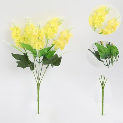 Arrangement de glycine en jacinthe pour décoration de maison ou de mariage, plusieurs options de couleur (jaune)