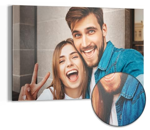 DEQORI personalisierte Metall Magnettafel | 60x40 mit Foto | eigenes Bild | Whiteboard für alle Magnete | Magnetboard Wand-Tafel für Küche & Büro | Design Magnetwand Pinnwand magnetisch