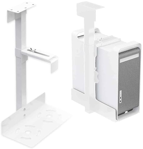 JXCCA Supporto Pc Fisso Sospeso sotto Scrivania, Supporto CPU sotto La Scrivania, Montaggio a Parete Regolabile a 360 Gradi, Due Metodi di Installazione, Portata Fino a 25 kg