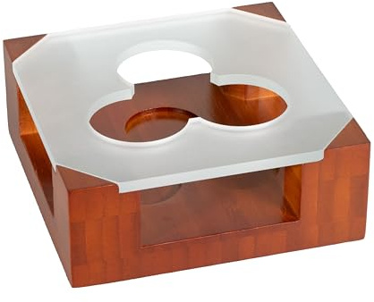 Stövchen aus Holz für Teekannen, 3 Teelichter, 2 Teelichter oder 1 Teelicht, Teewärmer, Rechaud für Teekanne