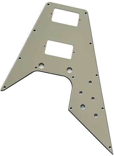 Für Gibson Flying V Style Gitarre Pickguard (3-lagig, Vintage Gelb)