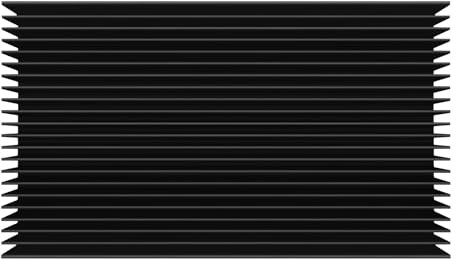 Lonrtesw Dissipatore di Grande nel Alluminio 4,72 X 2,72 X 1,06 Pollici / 120 X 69 X 27 Mm Dissipatore di Raffreddamento Radiatore nel Ossido Nero 22 Aletta