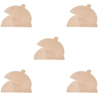 HKWFKAWA Lot de 5 pelles à pizza en bois robuste pour pâtes et légumes