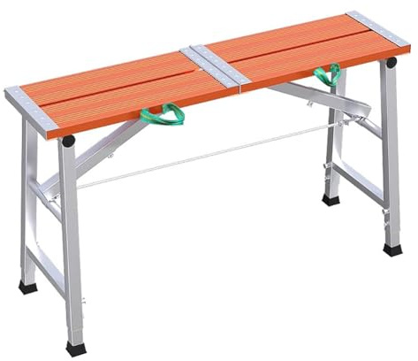 Piattaforma professionale per ponteggi in alluminio, altezza 150 cm, sgabello pieghevole regolabile, gradini in acciaio zincato antiscivolo, attrezzature di lavoro durevoli per uso domestico e edile