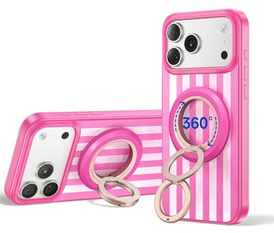SYNCWIRE MagSafe Phone Ring Holder Grip for iPhone, Blush Cloud | 360° Rotating Ring Grip with Two-Sided Magnetic Design, Compatible with MagSafe Accessories and iPhone 17 16 15 14 13 12