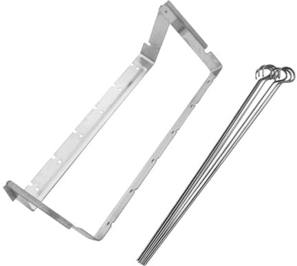Gogogmee Parrilla y Pinchos de Acero Inoxidable Resistente al Plegable y Reutilizable para Barbacoa al Aire Camping y Picnic Juego con Parrilla y Pinchos para Asar Carne y Verduras