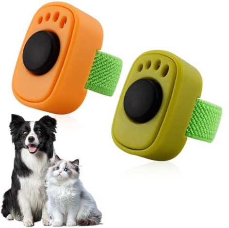 Dongcill Klicker Hund,2er-Set Fingerring Clicker Hundetraining