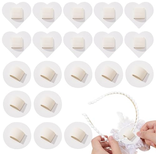 Coussinets pour Bandeaux 20 Pièces Base DIY Bandeaux à Main | Coussinet en Feutre Élastique Serre-Tête Pour Femmes et Filles, Tea Party, Vanité, Salle de Bain,
