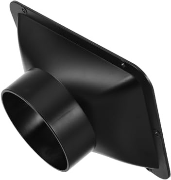 AMUSLESUR Exhaust System Duct Connector Square Bottom and Rectangular Plastic Flange for Range Hood Air Vent DIY Installation