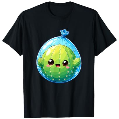 Happy Kawaii Carino Cactus in Acqua Palloncino Borsa Maglietta