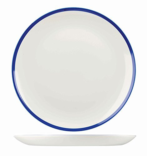 Churchill – Retro Blue – Dinner Plate Coupe, White/Blue, 21,7 cm, 12