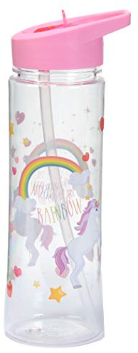 Enchanted Rainbows Unicorn Reusable Water Bottle with Flip Straw