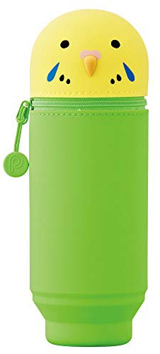 LIHIT LAB Kawaii Japanischer Vogel Großes Stand Up Federmäppchen für Schule Büro Uni, Niedliche Schulbedarf, Tier Stifthalter Bleistifttasche Halter Mädchen, Künstler Federmäppchen, Papagei (A7714-9)
