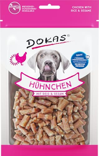 DOKAS Glutenfreier Premium Snack in praktischer Größe für Hunde – Ideal zum Training, 12 x 70g