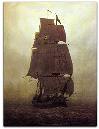 Bilderdepot24 Kunstdruck Poster - Caspar David Friedrich Segelschiff 40x60 cm ca. A2 - Alte Meister Bild ohne Rahmen