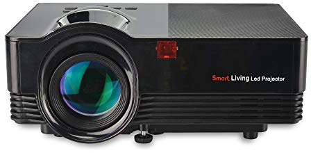 CGOLDENWALL Mini proyector 19201080P Proyector de vídeo portátil con 30000 horas de vida de la lámpara LED compatible con TV Stick, HDMI, VGA, TF, AV y USB para entretenimiento en el hogar (blanco)