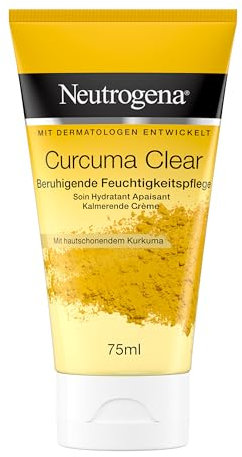 Neutrogena Curcuma Clear Beruhigende Feuchtigkeitspflege 75 ml, feuchtigkeitsspendende Gesichtspflege Creme mit Kurkuma, leichte Gesichtscreme bei unreiner, sensibler Haut