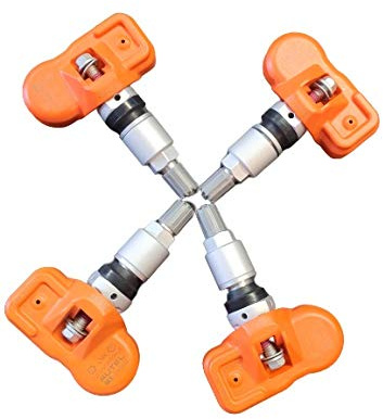 LELUX Sensor 4X RDKS TPMS Vorprogrammierter Reifendruck Kontrollsystem Silber passend für Hyundai I20 i35 Tucson 433MHZ ersetzt OE Nr. 52933-C1100