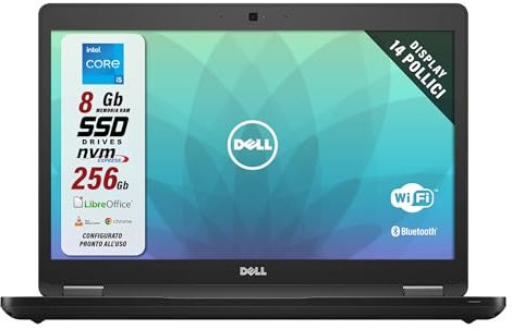 Dell Latitude 5480 14 Zoll HD Intel Core i5 256GB SSD Festplatte 8GB Speicher Windows 10 Pro Webcam Business Notebook Laptop (Generalüberholt)
