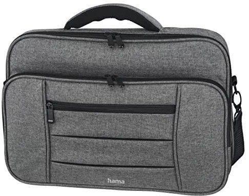 Hama Laptop Tasche bis 17.3 Zoll (Notebook Tasche für Laptop, Tablet, MacBook, Chromebook bis 17,3 Zoll, Umhängetasche als Arbeitstasche oder Schultasche für Herren und Damen) grau