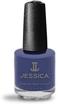JESSICA Custom Colour Long Lasting Nail Polish, Blue, Morning Glory, 14.8ml | Deep blue shade, Chip resistant nail polish, Rich colour with high-gloss finish, Professional nail paint