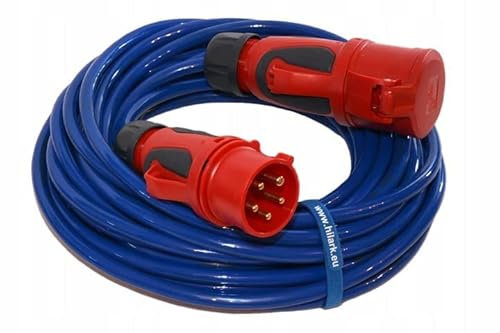 HILARK Verlängerungskabel H07BQ-F 5x2,5 16A IP44 Pur Grip 50m Blau