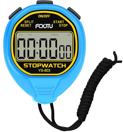 FCXJTU Digitale wasserdichte Stoppuhr, Keine Glocken, Keine Pfeifen, einfache Grundbedienung, geräuschlos, klares Display, EIN/Aus, großes Display für Schwimmtraining, Kindertrainer (Blau)