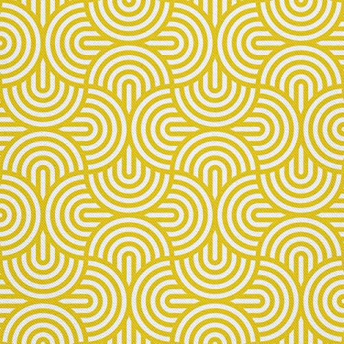 HEKO PANELS Stoff Oxford Wasserdichte Meterware Canvas-Stoff Polyester Stoff Zum Nähen Nähstoffe Dekostoffe Wasserabweisend Blickdicht Geometrisches Muster Gelb 1 Meter 155 x 100 cm