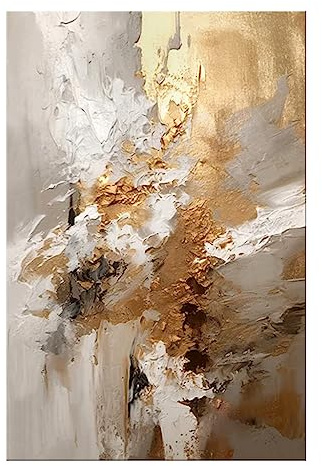 Mintura Grande Opera D'Arte Fatta a Mano, Dipinti Astratti in Oro su Tela, Pittura da Parete per Soggiorno, Decorazione per la Casa, Hotel (80x120cm Senza Cornice)