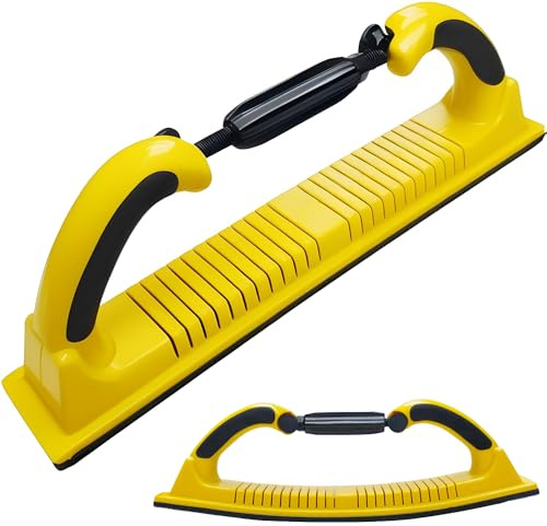 Toromp 2-3/4 x 15-3/4 Adjustable Radius Flex Longboard Hand Sanding File Block with Hook & Loop Backing - Use Continuous Rolls or Sandpaper Sheets for Automotive, Woodworking