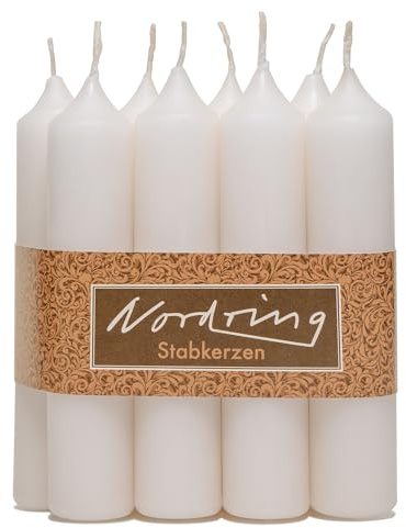 Nordring 24 Stück Stabkerzen creme 2,2 x 11 cm hoch