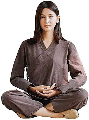 RWRAPS Vier-Jahreszeiten-Tai-Chi-Uniform-Set, Kampfsportanzug Damen-Tai-Chi-Uniform – Traditionelle chinesische Tai-Chi-Kleidung, Kampfsport-Tai-Chi-Anzüge (Braun XL)