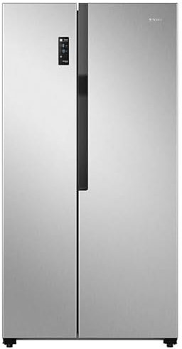 Teknix THSBS1791PX American Side by Side Door Fridge Freezer - 519L Capacity - Frost Free - Digital Controls - Stainless Steel, H178.7 x W91.0 x D69.0 (cm)