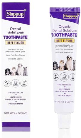 Toothpaste | Teeth Cleaning and Fresh Breath Dental Care for Ragamuffin Cat Kittens and Adult Cats | Soothes Inflamed Gums | Safe for Puppies | Vet Formulated 1 Pack (2.4 OZ)