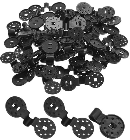 PATIKIL 80Pcs Shade Cloth Clips, Durable Plastic Lock Grip Sun Shade Small Fixing Clip for Outdoor Garden Agricultural Greenhouse Anti Bird Netting, Black