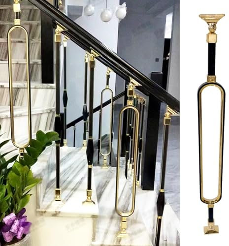 Geländer Außen/Innen Treppengeländer Moderne Metallbaluster für Innentreppen, Elegante Treppengeländerspindeln mit Schrauben, Sicherheitsgeländerpfosten für Dachböden Und Terrassen mit Schuh- Und Verb