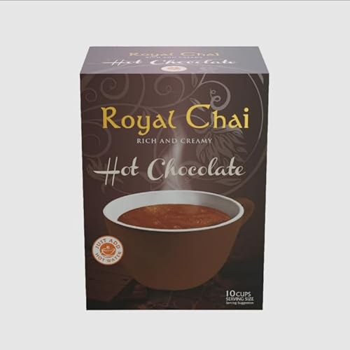 Lily's Indian Vegetarian Cuisine Present Royal Chai Rich and Creamy Hot Chocolate, 10 Cups for 1 box