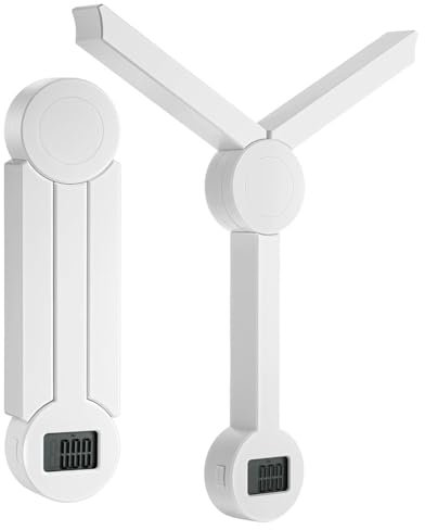 Diheohg 1 PCS, Balance Alimentaire Pliable de Haute Précision, Balance de Cuisine Numérique avec Écran LCD, Balance Alimentaire en ABS Blanc pour Mesurer L'Apport Sain.
