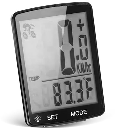 MUELODSIC Bicycle Speedometer Odometer 2.8-inch Lcd Display Backlight Black Case Cycling Computer Multi-function Bike for Road and Mountain Bikes