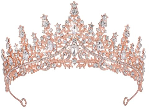 Crystal Wedding Tiaras Women Tiara Bride Crowns Royal Queen Headband Princess Headpieces for Birthday Prom Pageant Graduate Costume Party Wedding Dress Accessories