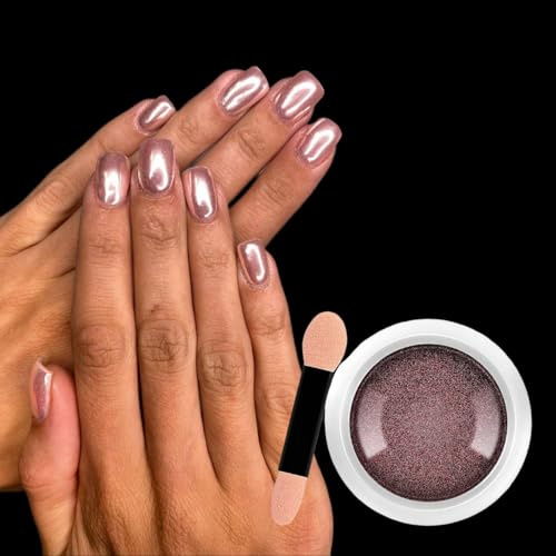 GZMAYUEN Polvo para uñas cromado, espejo holográfico con purpurina metalizada cromada reflectante brillante para decoración de nail art (18)