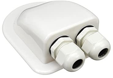 Doppio ingresso filo Scatola passacavi Pannello solare Tetto Ingresso filo Scatola passacavi Cavo Camper Bianco Doppio foro RV Accessori for auto for yacht Novità per roulotte, camper, barca, camper(D
