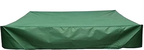 Oxford Tuch Sandkastenabdeckung, Wetterfeste Sandkastenabdeckung Plane Schutzhülle für Kinderspielzeug schützt vor Verschmutzung und Staub (Grün, 150 x 150 x 20 cm)