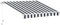 DecHome - Tenda da sole da Esterno a Bracci Avvolgibile 250x200 cm per Porta colore a Righe Blu/Bianco - 100110005BG