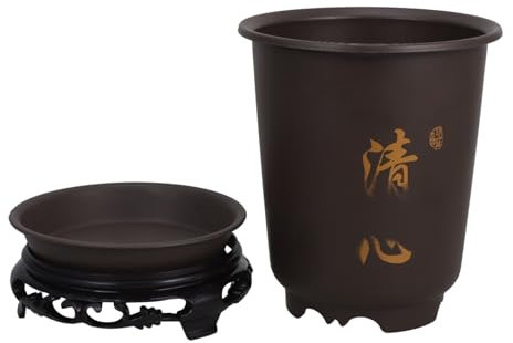 Milisten 1 Ensemble Pots à Orchidées Plastique Soucoupes Pots de Fleurs Transparent pour Intérieur Extérieur pour Plantes Décoration