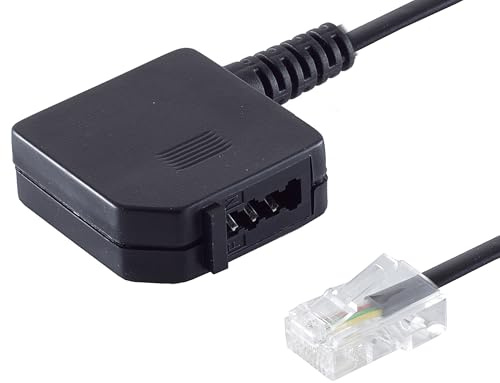 1aTTack.de 1x 0,2 m - Cavo adattatore spina Western 8/4 / presa TAE F