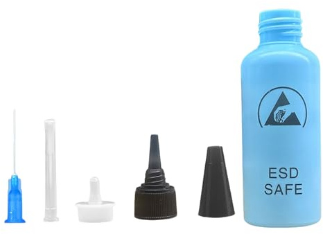 Lot de 65 bouteilles d'alcool liquide en plastique Rosin avec aiguille de distribution pour colles, réparation, appareils industriels, nettoyage, solvant